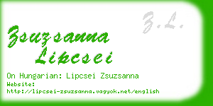 zsuzsanna lipcsei business card